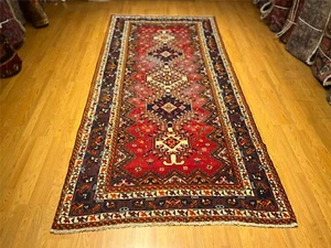 5 x 10 Ft Handmade Vintage Circa 1900 Kurdish Wide Runner Rug. Natural Dye Wool - Picture 1 of 12