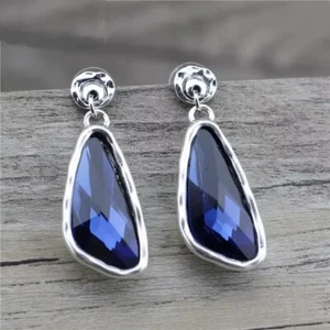 Pendientes hechos a mano ESTILO UNO De Único años 50 AZUL (M61) - Imagen 1 de 7