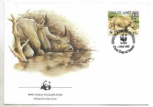 RHINO WWF SWAZILAND 1987 FDC - Picture 1 of 1