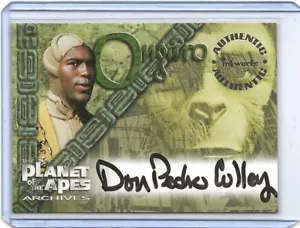 PLANET OF THE APES DON PEDRO COLLEY AUTOGRAPH CARD A4 BY INKWORKS - Picture 1 of 2