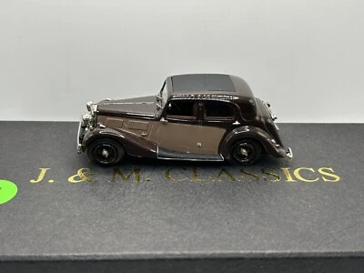 J & M Classics 1/43 Alvis 12/70 Saloon 1937 Brown/ Fawn Tan Sunroof Closed 491 - Image 1 of 4
