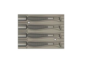SEÑUELO SUAVE 4" SEÑUELO DE PESCA MOLDE DE SÁBALO (MOLDE) CEBOS DE NATACIÓN PLASTISOL - Imagen 1 de 2