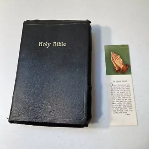 Holman Holy Bible Black Red US English 1972 60s 70s Illustrated King James KJV - Picture 1 of 8