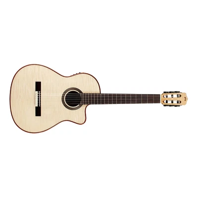 Cordoba Fusion 12 Exotic Top Acoustic-Electric Guitar, Flamed Maple, White Sands - Image 1 of 4