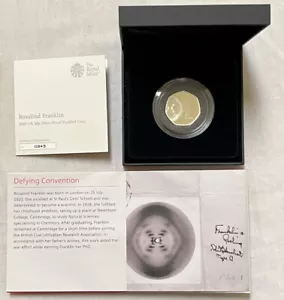 2020 GRAN BRETAGNA 50 PENCE ARGENTO PR INNOVAZIONE SCIENZA ROSALIND FRANKLIN, OGP - Foto 1 di 4