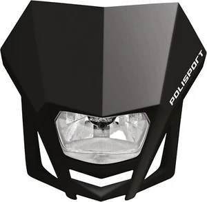 POLISPORT FARO E MASCHERINA COMPLETO ALOGENA LMX ECE CROSS ENDURO NERO - Imagen 1 de 8