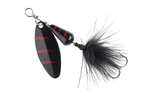 Balzer Colonel Fuzzy Spinner Black Devil 3g 5g 7g 10g UV Active Mustad Hook NEW - Picture 1 of 1