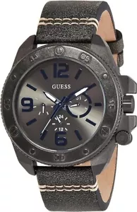 GUESS Herren Analog Quarz Uhr mit Lederarmband W0659G3 - Bild 1 von 4