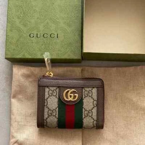 NUEVO Cartera Gucci Cremallera con Logo GG Unisex con Caja - Imagen 1 de 6