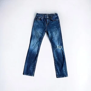 Cult of Individuality BOYS Sz 8 Rogue Slim Straight Jeans Blue Distressed Kids - Picture 1 of 14