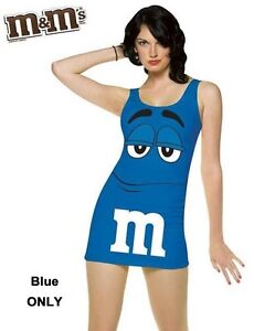 Adult Womens Sexy M&M's Tank Dress Funny Halloween Cosplay Costume Party Dresses