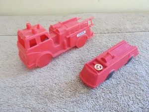 CAMIÓN DE BOMBEROS DE JUGUETE DE COLECCIÓN ~ PIEZAS FALTANTES REPARACIÓN ROTO ~ PLÁSTICO ~ MIRA DE CERCA ~ - Imagen 1 de 14