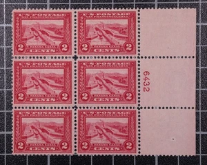 Scott 398 2 Cents Panama Canal MNH Plate Block Of 6 Right #6432 SCV $625.00 - Picture 1 of 2