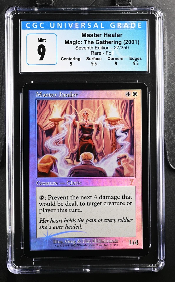 MASTER HEALER 7th Edition Foil Rare CGC 9 Q++ MTG [Nostalgium] - Image 1 of 2