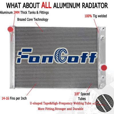 Radiador de aluminio de 3 filas para Chevrolet Corvette 1989-1996 1990 1995 92 5,7 L V8 AT Foto 1 de 4