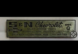 Oldtimer S&N CHEVROLET Druckerblock mit OK / CHEVROLET Logo CARTHAGE MISSISSIPPI - Bild 1 von 3