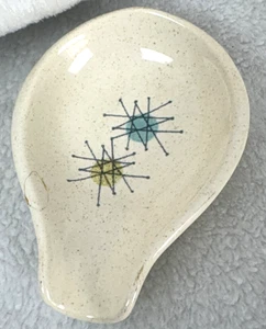 Imperfect Franciscan Atomic Starburst Mid-Century MCM 4 1/8" Aschenbecher Löffelablage - Bild 1 von 5