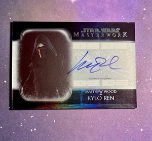 Star Wars Masterwork 2020 Rainbow Foil /50 Auto A-MW Matthew Wood as Kylo Ren 🔥 - Picture 1 of 1