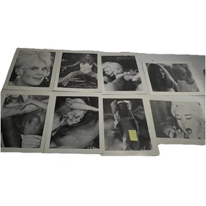 8 Vintage 4x5 Cell Print Model Pin-up Card Stock Photo 1970’s Women Candid - Picture 1 of 6