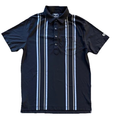 FootJoy x Todd Snyder Golf Polo Shirt Black Short Sleeve Striped - MEDIUM - Image 1 of 4