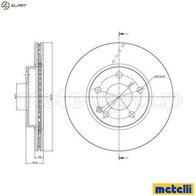 2x BRAKE DISC 23-0831C FOR MERCEDES-BENZ M 266.960 2.0L M 266.940 1.7L 4cyl - Image 1 of 4