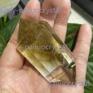74g Obelisco Citrino Naturale Cristallo Quarzo Doppia Punta Bacchetta Reiki Guarigione 70mm - Foto 1 di 7