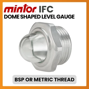 Mintor, IFC Hydraulic Dome-Shaped Level Indicator Gauge, BSP, Metric Thread - Picture 1 of 2