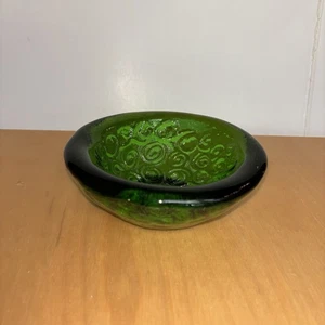 vintage BLENKO Joel Myers Glass bowl 1960s Heavy Thick Beautiful - Picture 1 of 4