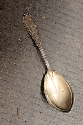 Antique Whiting Sterling Silver “Arabesque” Spoon 1875 Roehm & Wright 1.3 oz - Image 1 of 2