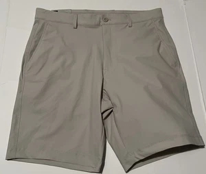 Men’s Greg Norman Stretch Shorts Waistband 8.5inch Inseam 32 Beige New - Picture 1 of 8