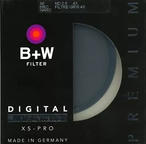 B+W 86mm XS-Pro MRC-Nano 802M Solid Neutral Density 0.6 Filter (2-Stop) 1089165 - Picture 1 of 4