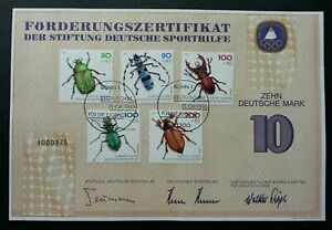 [SJ] Germany Insects 1993 Bug Beetle (Certificate Sport Sponsorship)