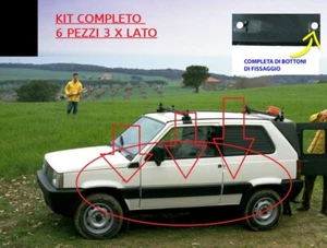 KIT SERIE 6 PZ MODANATURE NERE PER FIAT PANDA 4X4 86 >03 1986 >2003 - Foto 1 di 12
