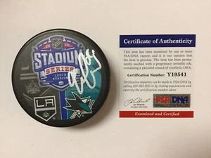 Melker Karlsson Signed 2015 Stadium Series SJ Sharks Hockey Puck PSA/DNA COA a - Picture 1 of 2
