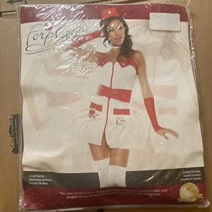 Love Doctor Sexy Nurse Costume by Forplay White L/XL Halloween - Picture 1 of 3