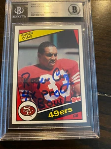 ROGER CRAIG SIGNED 1984 TOPPS W/ INSCRIPTION AUTO BECKETT CERTIFIED SLABBED - Picture 1 of 3
