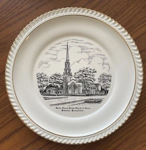 VINTAGE Commemorative CHRIST CHURCH UCC ~ BETHLEHEM, PA PLATE ~ C.1960 - Picture 1 of 3