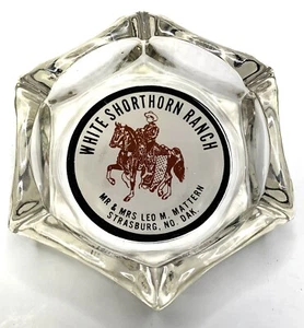 Cenicero publicitario vintage Strasburg North Dakota Western Horseman - Imagen 1 de 5