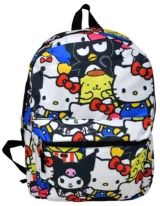 Hello Kitty & Friends Backpack 16" All-over Print Black - Picture 1 of 3