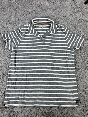 Jack Spade Adult Large Gray Striped Short Sleeve Warren Street NY Casual - Image 1 of 4