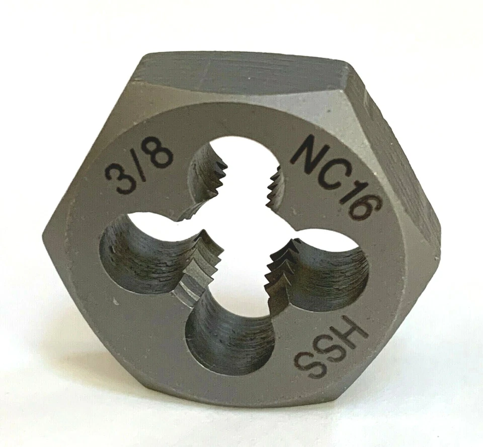 HSS Dies 1/4 5/16 3/8 7/16 1/2 9/16 5/8 3/4 UNC UNF Die Nut Thread Cut & Repair - Image 1 of 2