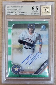 2019 Bowman Chrom Seth Bier Mega Box grün MOJO Refraktor Auto #/99 BGS 9,5 10 - Bild 1 von 3