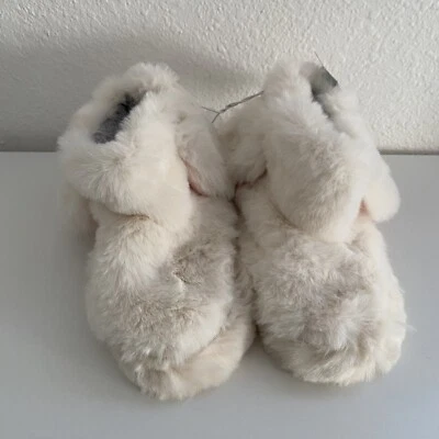 Cat And Jack Kids White Bunny House Slippers Boots Soft Fluffy Easter Size 13/1 - Image 1 of 4