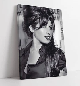 MUSICISTA AMY WINEHOUSE COT. - TELA CORNICE PROFONDA PARETE ARTE IMMAGINE CARTA STAMPATA-NERO - Foto 1 di 13