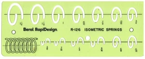 Berol RapiDesign R-126 Isometric Spring Design Template - Picture 1 of 1