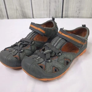 Merrell Boys Hydro Sandals Size 2 M Grey Orange Select Grip Closed Water Shoes - Picture 1 of 7