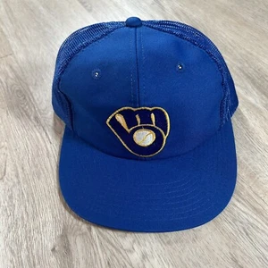 Gorra azul vintage Milwaukee Brewers Snapback MLB Sports Products - Imagen 1 de 9
