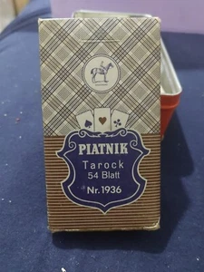 PIATNIK VINTAGE 1976 PLAYING CARDS TAROT TAROCK DECK IN BOX NR 1936 - Foto 1 di 9