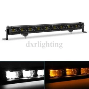 20inch Dual Color Amber White LED Work Light Bar Fog Offroad Driving Truck SUV - Picture 1 of 10