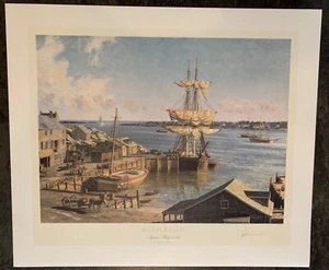 Marblehead - Appleton’s Wharf 1850 by John Stobart signed and numbered limited - Picture 1 of 7